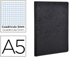 Libreta encolada Age-Bag A5 96h c/5mm. tapa cartulina color negro